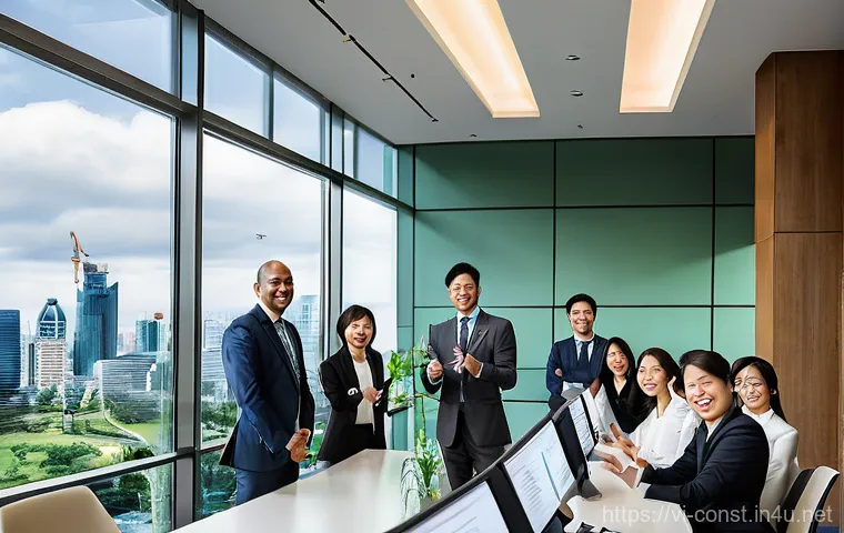 건축 시공 관련 국제 자격증 - **"Global Achievers in Construction":** A diverse group of modern construction professionals, includ...