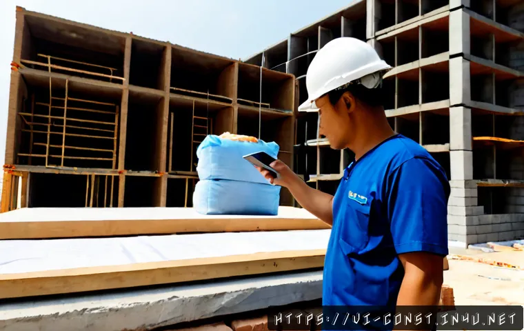 Home 17 건축 시공 비용 절감 사례 - Photorealistic Vietnamese residential construction site in Ho Chi Minh City, practical cost-saving p...
